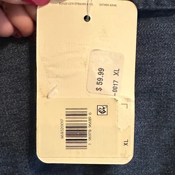 Levi's Indigo Denim Button Down Shirt - Picture 2 of 4